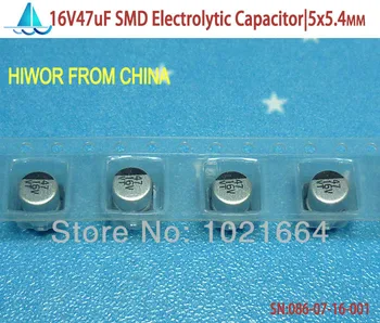 (100buc/lot)(Condensatori Electrolitici|SMD) 47uf 16V SMD Aluminiu Electrolitic Condensator, dimensiune: 5mm*5.4 mm